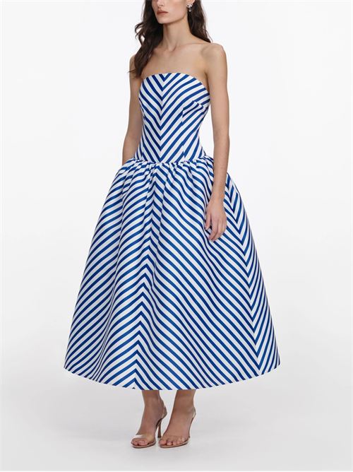 Striped midi dress SELF PORTRAIT | SS26158MANNAVY